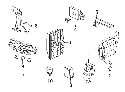 2020 Acura RDX Fuse & Relay Relay Assembly, Power (Micro Iso) (Omron) Diagram for 39792-SJC-A01