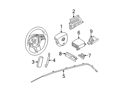 2005 Nissan Murano Air Bag Components Rod-Air Bag, Front Seat Diagram for 87657-CA000