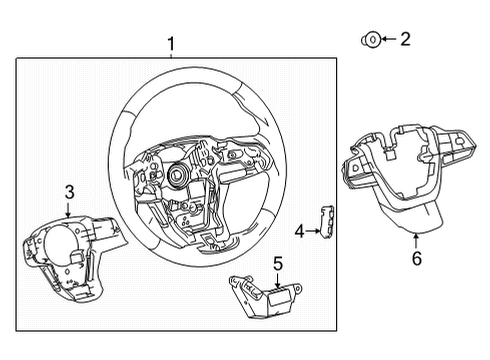 2022 Toyota Sienna Steering Wheel & Trim Switch Assembly Diagram for 84250-08270