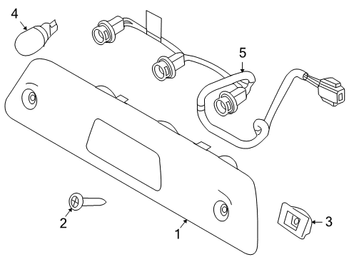 2014 Ford F-150 Bulbs Wire Harness Diagram for AL3Z-13A625-A