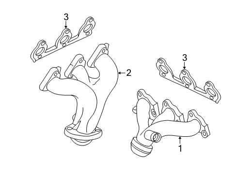 2004 Ford Freestar Exhaust Manifold Exhaust Manifold Diagram for 4F2Z-9431-BA