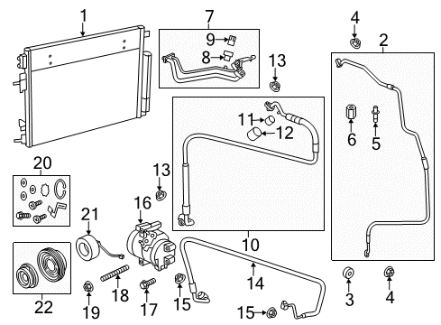 2012 Chrysler 300 A/C Condenser, Compressor & Lines Cooler-CONDENSER And Trans Cooler Diagram for 68050127AB