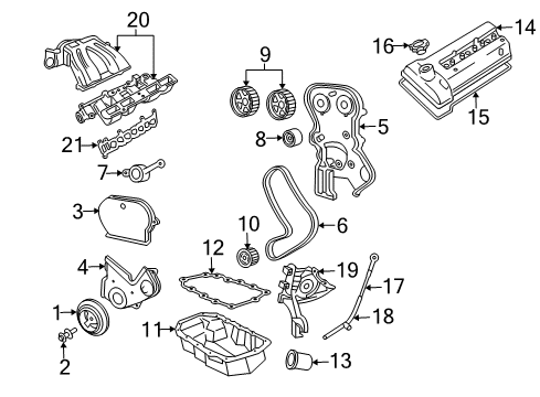 2002 Jeep Liberty Filters Engine Intake Manifold Diagram for 53013664AA