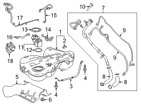 2019 Buick Regal Sportback Fuel Supply Fuel Pump Diagram for 23408844