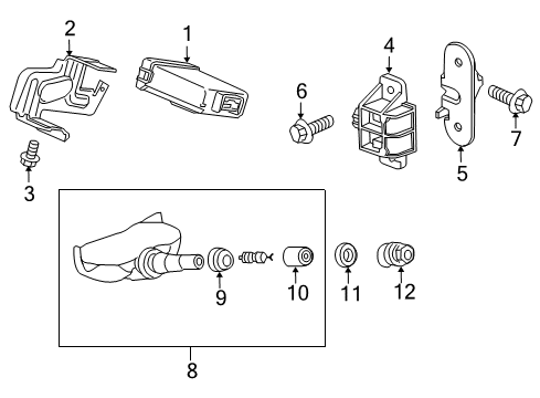 2010 Acura ZDX Tire Pressure Monitoring Grommet Diagram for 42756-SHJ-A52