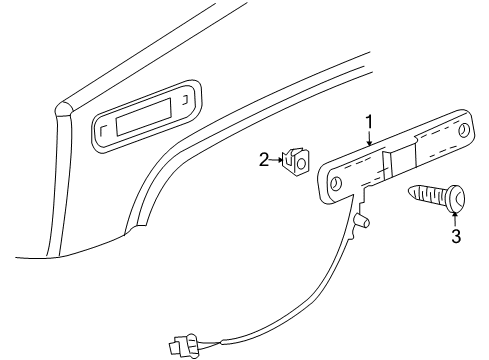 2009 Hummer H2 Front Lamps - Side Marker Lamps Side Marker Lamp Diagram for 25952319