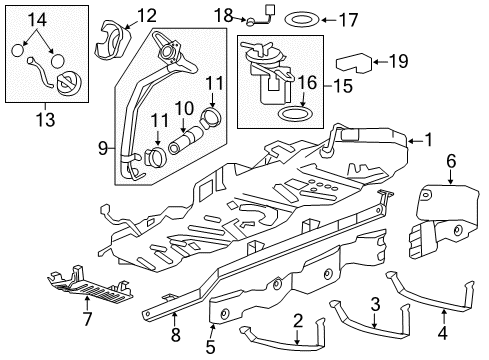 2010 Chevrolet Traverse Senders Housing Diagram for 20799755