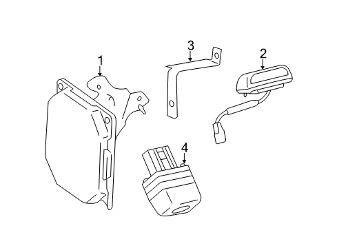 2014 Lexus LS460 Electrical Components Driver Monitor Computer Assembly Diagram for 86470-50050