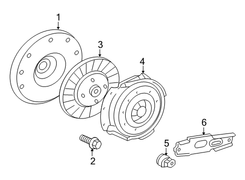 2009 Ford F-250 Super Duty Clutch & Flywheel Flywheel Diagram for 8C3Z-6375-B