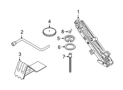 2022 BMW X5 Jack & Components Ring Cover Diagram for 71156754340