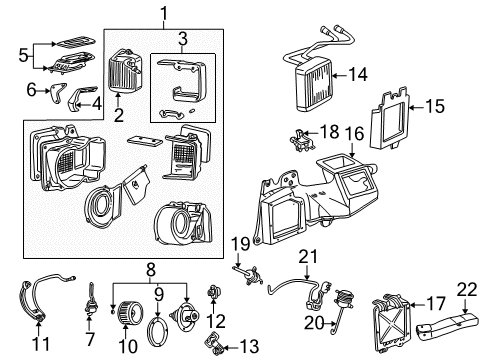 2002 Ford Excursion Air Conditioner Evaporator Core Seal Diagram for F81Z-19D578-AA