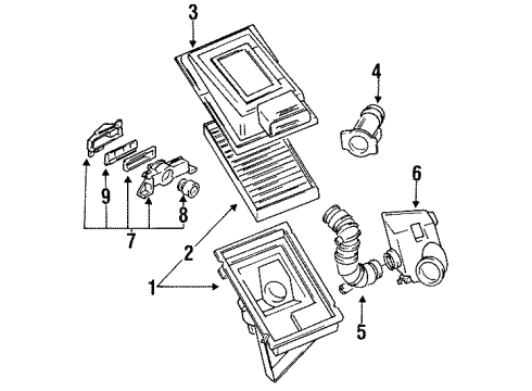 1986 Nissan Maxima Filters Cartridge Assembly Diagram for 16403-59E0A