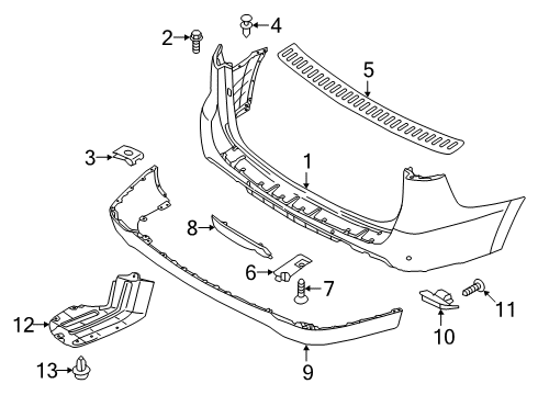 2019 Kia Sedona Rear Bumper Lamp Assembly-Rear R/REF Diagram for 92405A9600