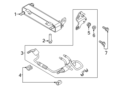 2020 Ford Explorer Oil Cooler Oil Cooler Diagram for L1MZ-7869-L