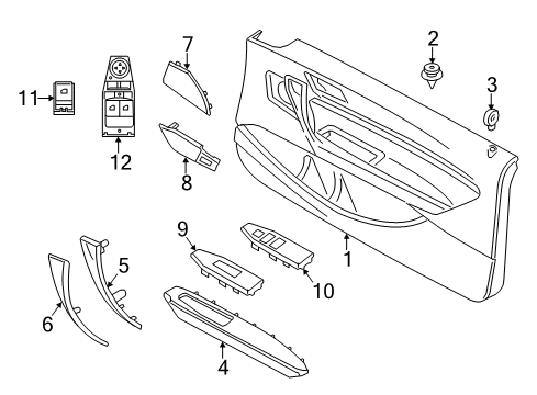 2016 BMW M2 Front Door Armrest, Leather, Front Right Diagram for 51437285424