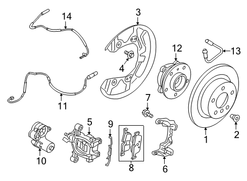 2020 BMW i3 Anti-Lock Brakes Front Abs Wheel Speed Sensor Diagram for 34526865793