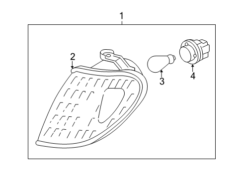 2003 Lexus LX470 Bulbs Lamp Assy, Clearance, RH Diagram for 81610-60240