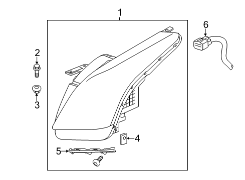 2014 Cadillac ELR Headlamps Harness Diagram for 23113841