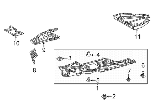 2022 Lexus NX350h Under Cover & Splash Shields Insulator Diagram for 51468-42020