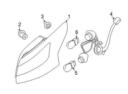 2018 Ford Focus Bulbs Harness Diagram for F1EZ-13K371-A