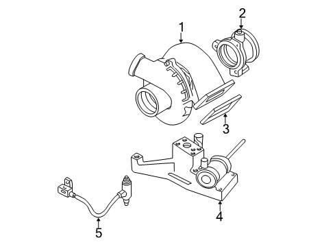 1995 Ford E-350 Econoline Turbocharger Intake Hose Diagram for F6TZ-6C640-A