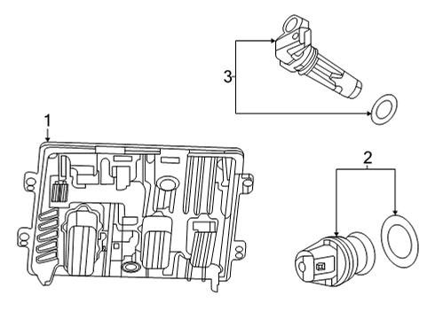 2022 GMC Sierra 3500 HD Ignition System ECM Diagram for 12723810