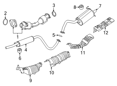 2017 Nissan Sentra Exhaust Components Exhaust, Sub Muffler Assembly Diagram for 20300-4FU2A