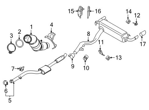 2021 BMW 330i Turbocharger EXCH CATALYTIC CONVERTER CLO Diagram for 18328659799