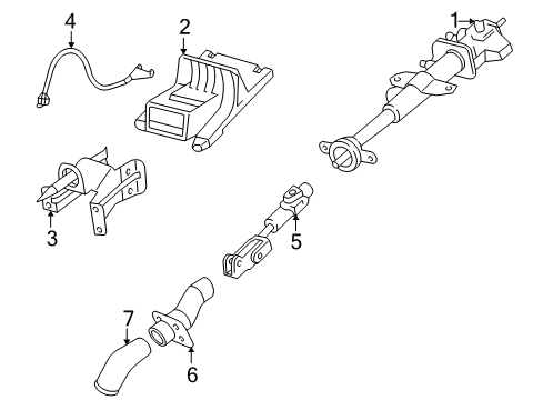 2003 Pontiac Montana Steering Column, Steering Wheel Seal-Upper Intermediate Steering Shaft Diagram for 10250625