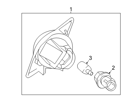 2021 Honda Ridgeline Bulbs Light Assy., L. License Diagram for 34120-T6Z-A01