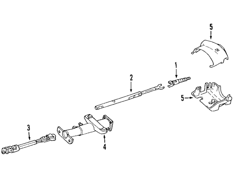 2009 Buick LaCrosse Steering Column, Steering Wheel Column Asm-Steering *Cocoa Diagram for 25999433