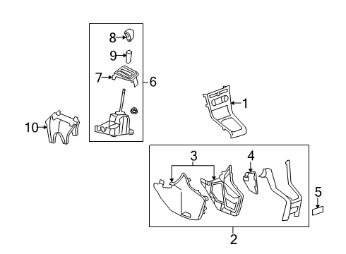 2008 Saturn Vue Shifter Trim Control, Automatic Transmission Diagram for 25998801