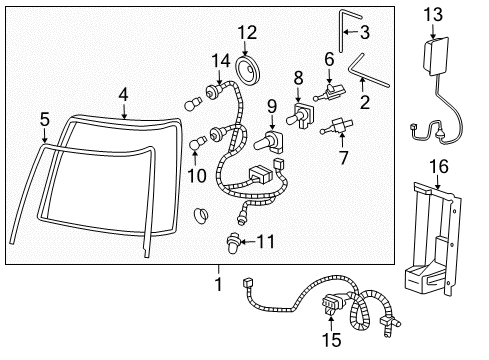 2006 Cadillac Escalade ESV Headlamps Harness Asm-Fwd Lamp Wiring Diagram for 15236077