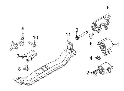 2019 Ford F-250 Super Duty Engine & Trans Mounting Mount Bracket Diagram for HC3Z-6030-B