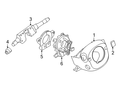 2016 Infiniti QX60 Shroud, Switches & Levers Switch Assembly-Comb Diagram for 25560-3JA2E