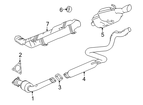 2006 Chevrolet Cobalt Exhaust Components Pipe Asm-Exhaust Resonator Diagram for 15283436