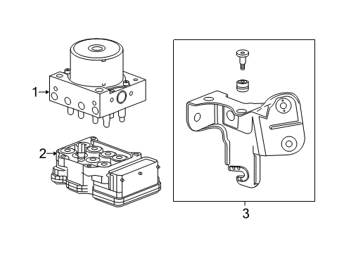 2013 Chevrolet Sonic ABS Components Control Module Diagram for 95230593