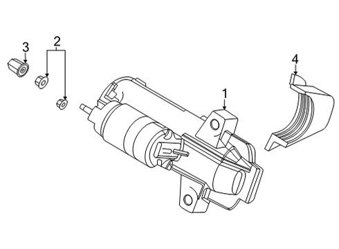 2021 Ford Bronco Sport Starter Starter Diagram for JX6Z-11002-A