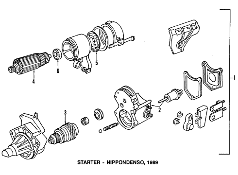 1989 Plymouth Acclaim Starter Starter Complete Diagram for R4557284