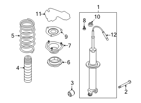 2020 Nissan GT-R Shocks & Components - Rear Bush-Rear Shock Absorber Diagram for 56219-JF00B