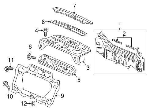 2020 Honda Clarity Rear Body Nut, Paint Cutting (8MM) Diagram for 90361-S3Y-003