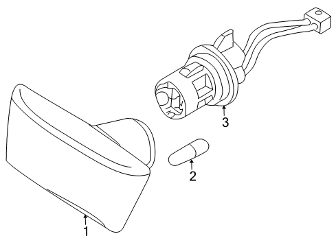 2008 Saturn Astra Bulbs Repeater Lamp Diagram for 13497989