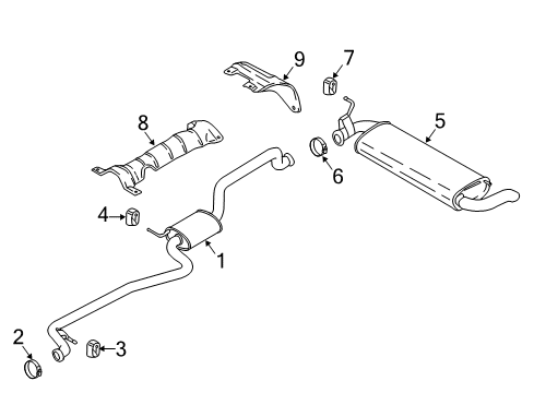 2018 Ford EcoSport Exhaust Components Heat Shield Diagram for GN1Z-5K286-B