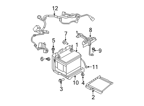 2011 Dodge Avenger Battery *Battery-Storage Diagram for BBL02540AA