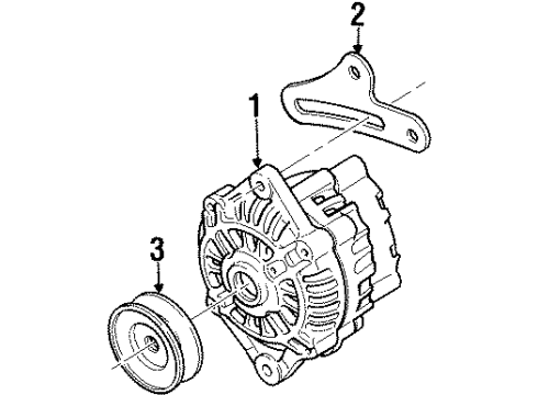 1995 Kia Sephia Alternator ALTERNATOR Diagram for MZ59918300A