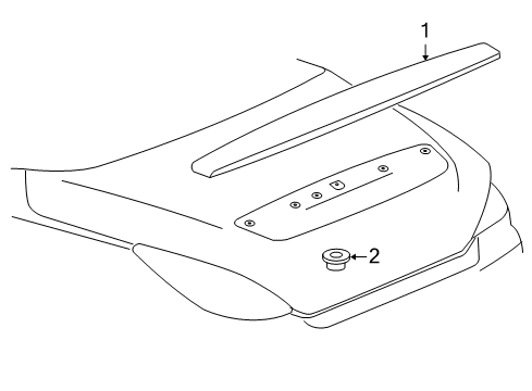 2008 Pontiac G6 Rear Spoiler Spoiler Diagram for 19121364