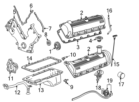 2000 Ford Excursion Powertrain Control ECM Diagram for YC3Z-12A650-TE