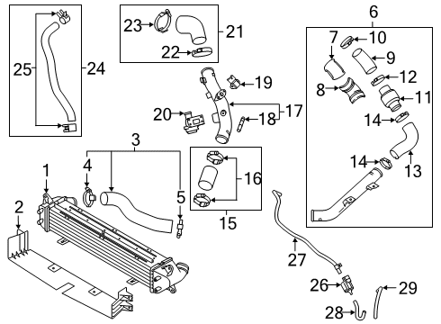 2019 Hyundai Veloster Intercooler Hose&Pipe Assembly-INTERCOOLER Inlet Diagram for 28250-2B721