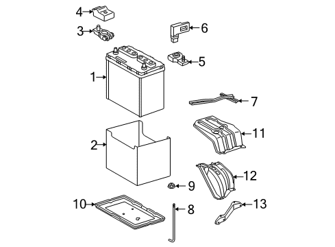 2009 Toyota RAV4 Battery Sensor Diagram for 28850-28040