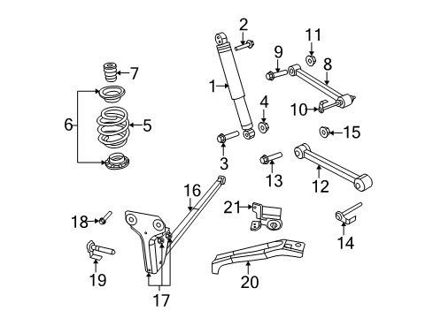 2010 Dodge Nitro Rear Suspension, Lower Control Arm, Upper Control Arm, Stabilizer Bar, Suspension Components ABSORBER-Suspension Diagram for 52109912AG